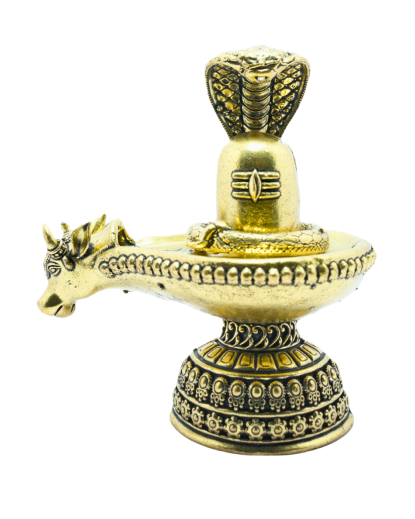 Brass Shiva Lingam with Nandi and Sheshnaag