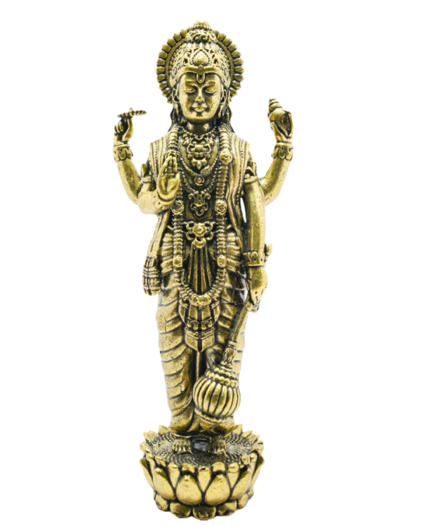 Standing Brass Lord Vishnu Statue