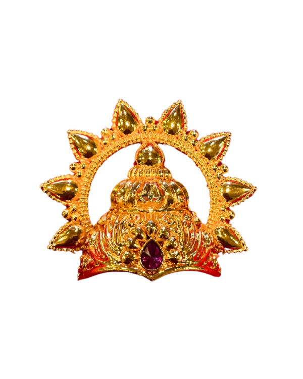 Embellished Brass Deity Mukut Crown