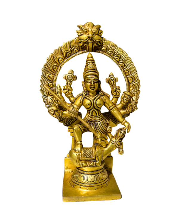 Brass Mahishasuramardini Durga Idol