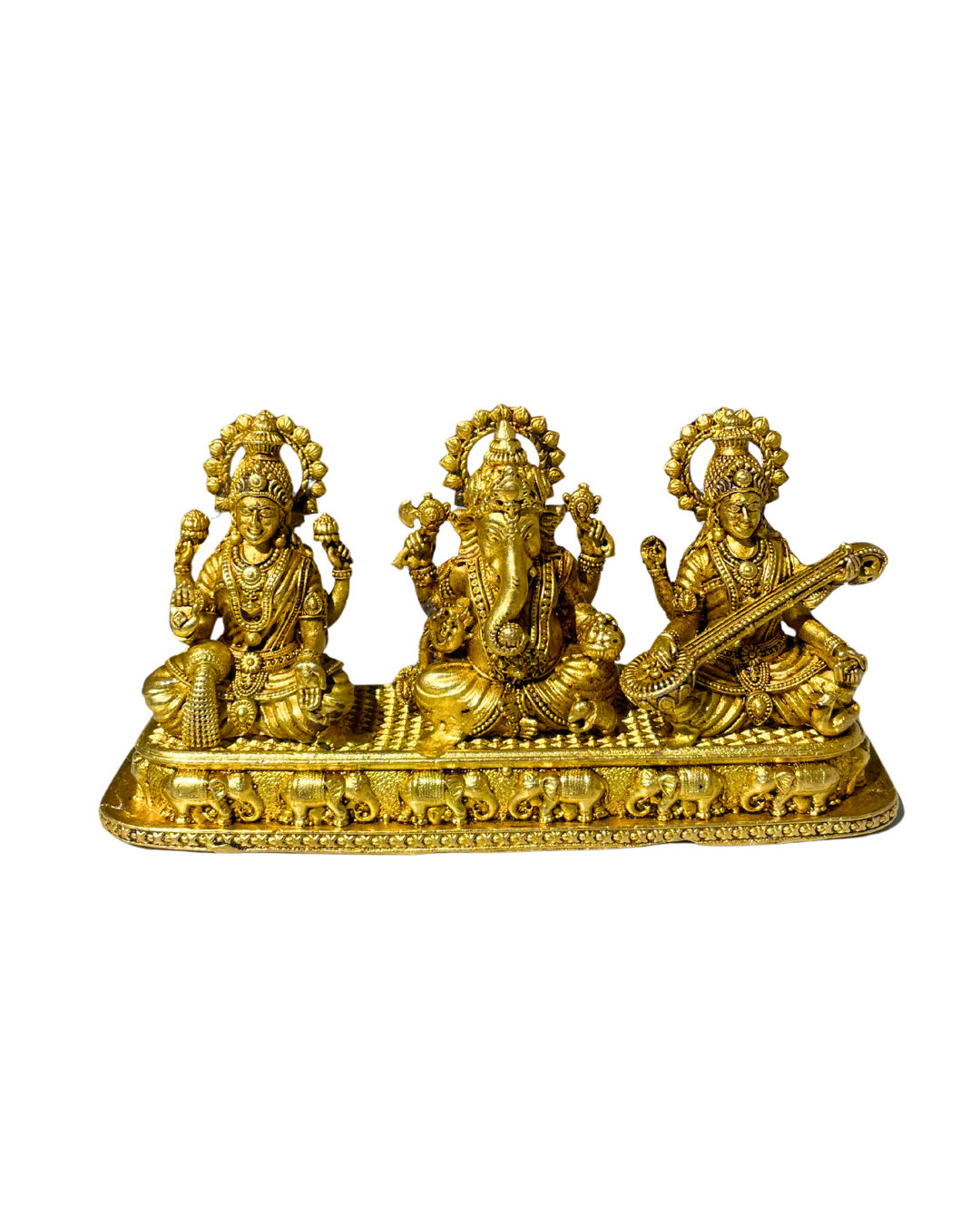 Brass Laxmi Ganesha Saraswati Set