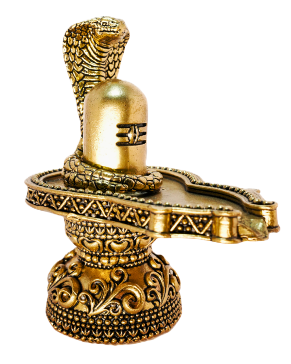 Brass Shiva Lingam with Sheshnaag