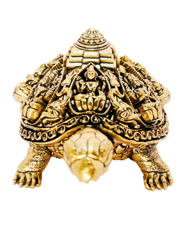 Ornate Brass Kurma Tortoise Idol