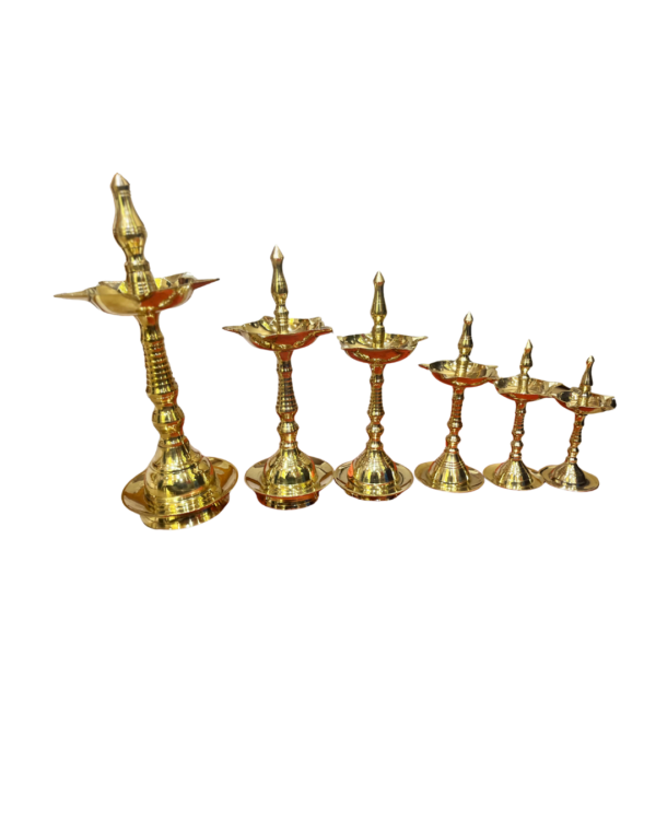 Traditional Brass Kuthu Vilakku Diya Set