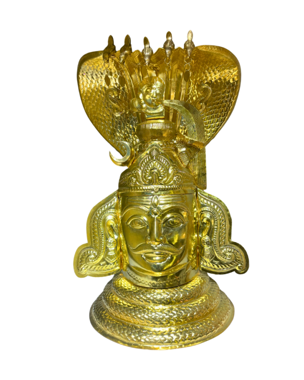 Brass Shiva Lingam Mukhavota with Sheshnaag