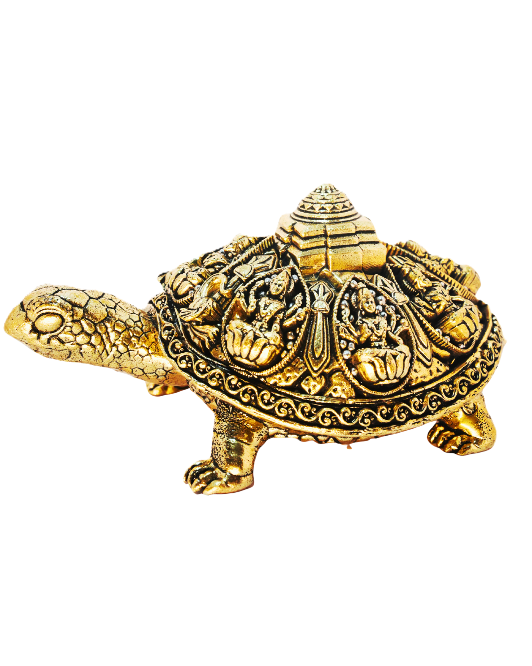 Ornate Brass Kurma Tortoise Idol - Image 2