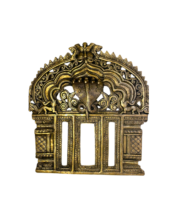 Carved Antique Brass Prabhavali Frame
