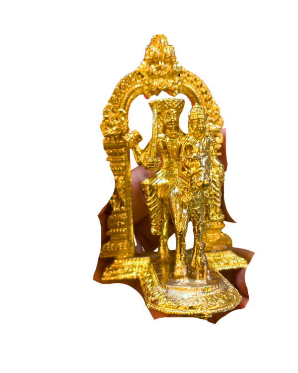 Brass Khandoba Horse Rider Statue with Arch