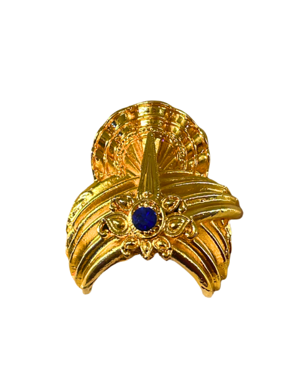 Gemstone Studded Brass Turban Crown