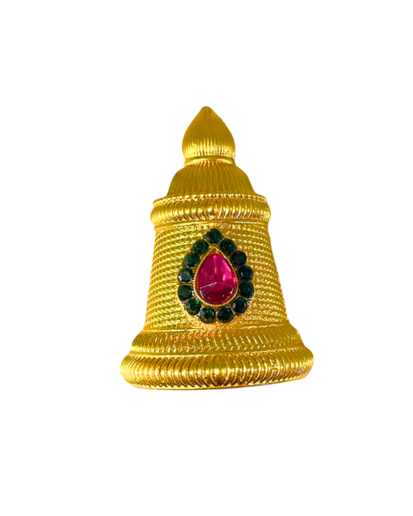 Gemstone Embellished Brass Kalash Top