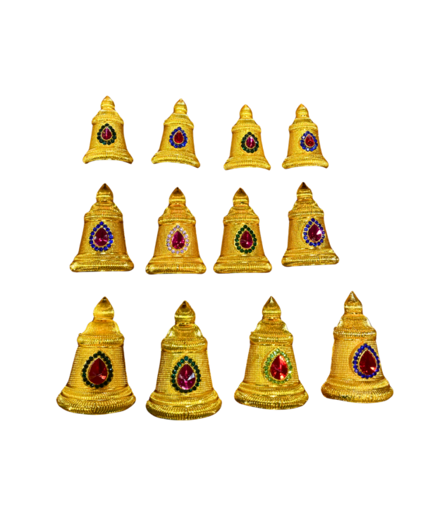 Gemstone Studded Brass Kalash Top Set