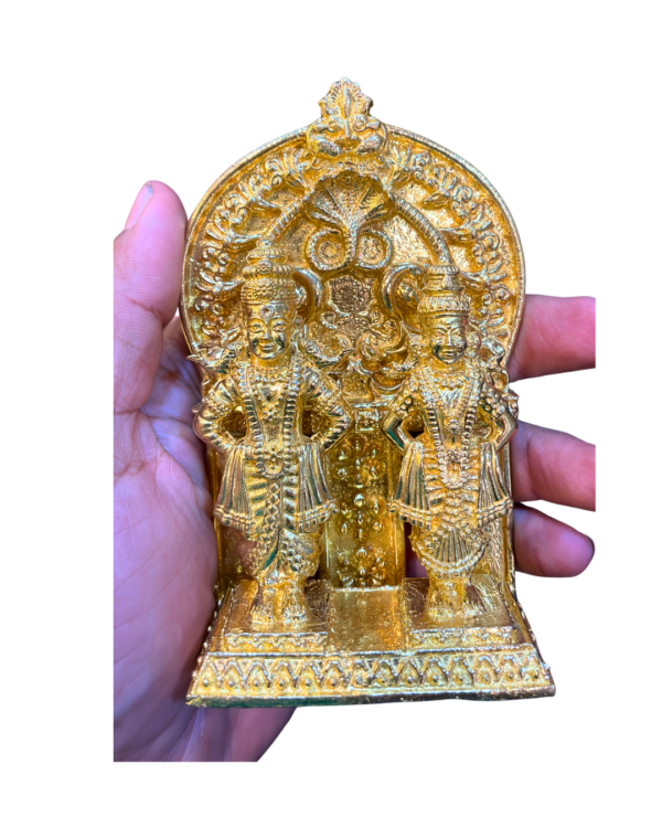 Brass Vitthal Rukmini Idol with Arch