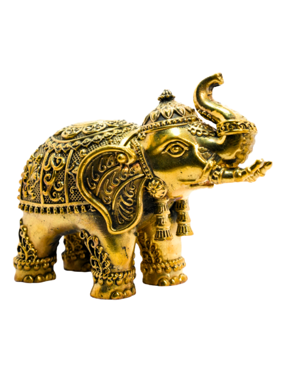 Ornate Brass Elephant Figurine